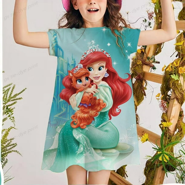 Ropa para ninas vestidos de verano novedad de 2022 vestidos de flores de Blancanieves de Disney para ninos de 2 a 12 anos vestido para ninos pequenos 5T Gao Jinjia LED Walmart en linea