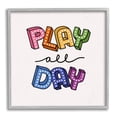 thumbnail image 4 of Stupell Industries Play All Day Phrase Funk Kids Retro Lettering,12 x 12, Design by Raye Allison Creations, 4 of 5