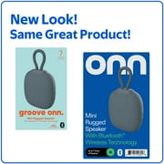 onn Mini Rugged Speaker with Bluetooth Wireless Technology, Gray