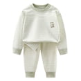 thumbnail image 3 of Baby Boy Girls Girls' 2 Piece Made With Cotton Sleepwear Fall Clothes Fall Winter Outfit 100 Boy Girl Green Fall Winter Tops+Pants Pajamas & Dailywear Set, 3 of 7