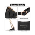 thumbnail image 3 of Gustave PU Leather Crossbody Purse for Women Crescent Shoulder Bag Small Tote Handbag Trendy Retro Underarm Evening Bags Satchel with Chain Strap - Black, 3 of 8