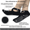 thumbnail image 2 of Calcetines De Yoga  Bloosom Danza Pilates Antiderrapantes 5 Pares Black+Gray, 2 of 4