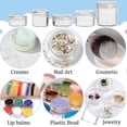 thumbnail image 5 of Empty Clear Plastic Bead Storage Container jar with Rounded Screw-Top Lids, 5 of 5