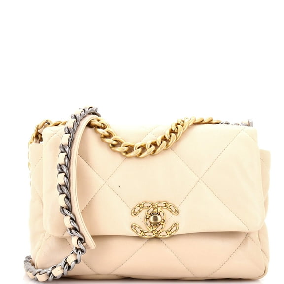 Pre-Owned 19 Flap Bag Quilted Leather Medium By Rebag