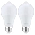 thumbnail image 1 of 2X Bombilla de Luz con Sensor de Movimiento de 12W, Bombilla LED de Seguridad Activada Por Movimiento para Exteriores / Interiores, 1000LM, E26 / B22,3500K Blanco CáLido, 1 of 5