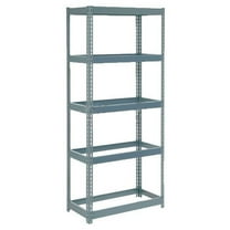 Global Industrial BD12368N5 5 Shelf Extra Heavy Duty Boltless Shelving Starter, No Deck - Gray - 36 x 12 x 84 in.