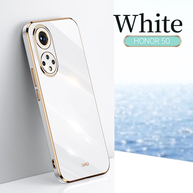 For Honor 50 Case Soft TPU Case For Honor 50 Anti-fingerprint Camera Protection Cover WHITE For Honor 50