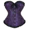thumbnail image 2 of Alitao Corset Tops Tube Tops Corset Top for Women Pirate Corsets Shapewear Steampunk Corset Overbust Bustier Tops Clearance Sales Purple S, 2 of 4