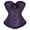 Purple, variant on Tummy Control Shapewear For Women Women'S Sexy Corset Top Bustier Plus Size Overbust Satin Floral Lace Up Trim Women, Women's Shapers XXXL