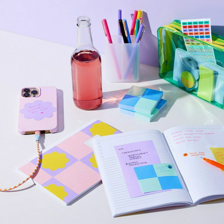 Noted by Post-it Pen Set, Pastel, Orange, Yellow, Pink, Felt tip