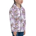 thumbnail image 5 of Sikiie Owl And Floral Zip Up Hoodie Teenage, hoodies for Teenage, Zipper Sweatshirt Jacket for Daily, Traveling-Medium, 5 of 6