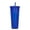Clear Dark Blue, variant on YMTQ Studded Tumbler with Straw Double Walled Iridescent Travel Tumbler Straw Cup BPA Free 24oz Capacity Clear Red