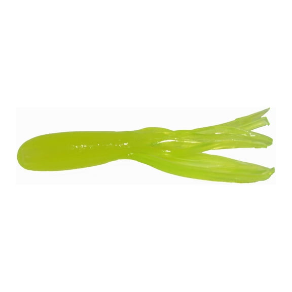 Big Bite Baits 1 1/2 inch Crappie Tube (Glow/Chartreuse, 100 pack)