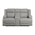 thumbnail image 3 of Lexicon Camryn Fabric Power Double Reclining Loveseat w/ Center Console in Gray, 3 of 9