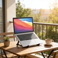 thumbnail image 7 of Adjustable Foldable Laptop Stand, Premium Aluminum Alloy Portable Notebook Riser with Sturdy Triangle Support, Ergonomic Elevator Compatible with All Laptops for Home, Office & Travel Use, Black, 7 of 7