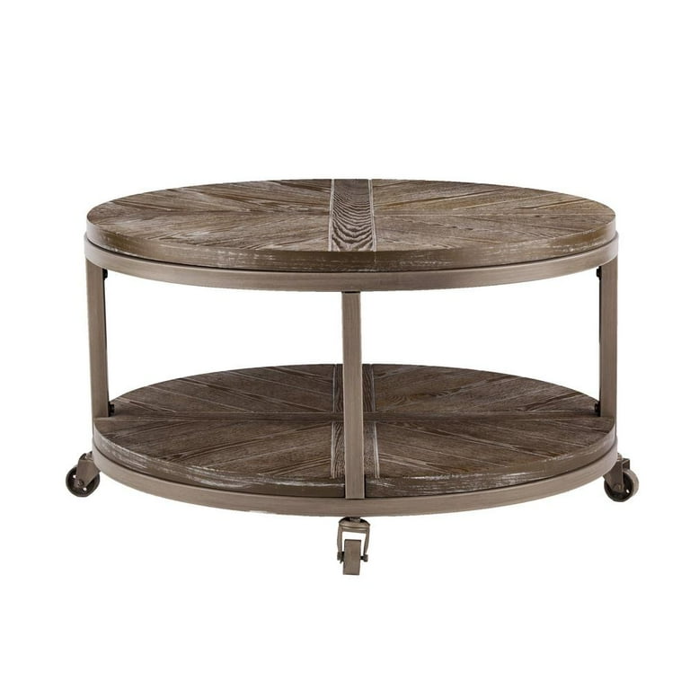 Round rolling 2024 coffee table