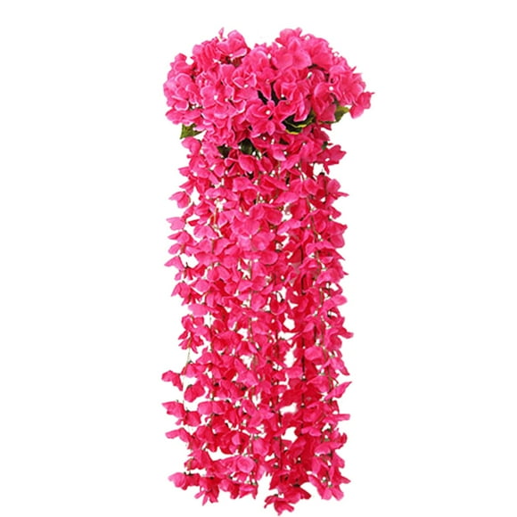 witspace Artificial Hanging Flowers for Outdoor, Violet Ivy Fake Hanging Plant & Flowers for Home Wedding Garden Yard Hanging Baskets Wisteria Garland Orchid Bunch Decoration