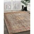 thumbnail image 2 of Ahgly Company Indoor Round Traditional Dark Gold Brown Persian Area Rugs, 3' Round, 2 of 6