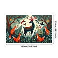 thumbnail image 1 of Forest Themed Animal Patterned Backdrop Banner Party Decorations Background for Children Parties Family Gatherings Photography Props Outdoor Events Festival Celebrations, 1 of 4