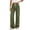 Green, variant on Women's Jeans Pants Elastic Waist Drawstring Solid Color Straight Leg Denim Pants with Pocket