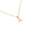 thumbnail image 2 of Dije inicial A Ametrinaa con Zirconia y cadena de oro 18k MPGD0019-A, 2 of 5