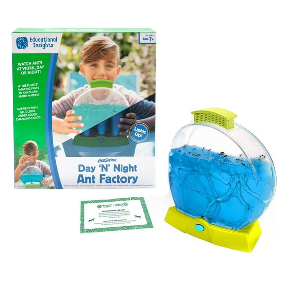 Educational Insights GeoSafari Day 'N' Night Ant Factory, STEM Kit for Kids Ages 7 