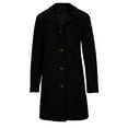 thumbnail image 6 of Wensltd Women's Long Wool Blend Overcoat with Lapel Solid Color Knee Length Classic Winter Coat with Pockets, 6 of 8