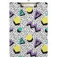 thumbnail image 2 of FMSHPON Geometric 80s Style Clipboard Hardboard Wood Nursing Clip Board and Pull for Standard A4 Letter 13x9 inches, 2 of 8