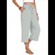 thumbnail image 3 of Pantalones Cortos para Mujer, Informales, con Cordón y Bolsillos, Holgados, de Cintura Alta y Pierna . Gris XL, 3 of 6