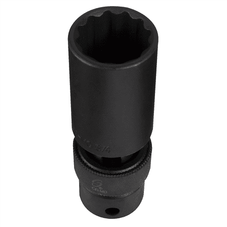 SUNEX SOC 12MM 1/2D IMP UNIV 12PT DP BLK