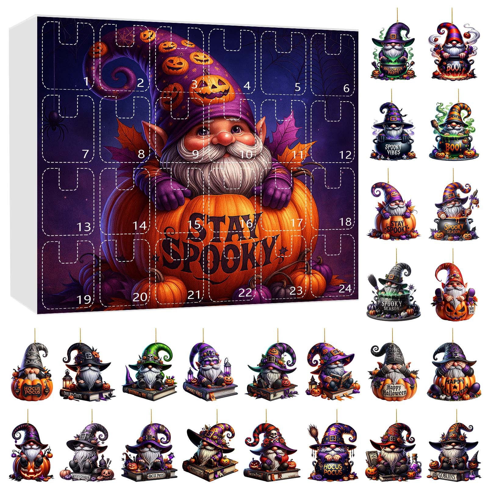 Calendrier De L’Avent Halloween 2025 – 31 Nuits De Terreur – 31 Figurines Horreur Collectionnables 3-5 Cm – Boîte Countdown Pour Décorer Et Frissonner En Famille