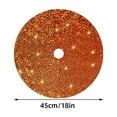 thumbnail image 3 of AuroraX Sparkling Sequin Christmas Tree Skirts Red Glitter Xmas Tree Mat 17" for Merry Artificial Trees, 3 of 6