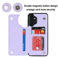 thumbnail image 6 of Mantto for Samsung Galaxy A13 5G Back Wallet Case, Card Slots Holder RFID Blocking Luxury PU Leather Shockproof Cover, Double Magnetic Buttons Kickstand Case,Purple, 6 of 7