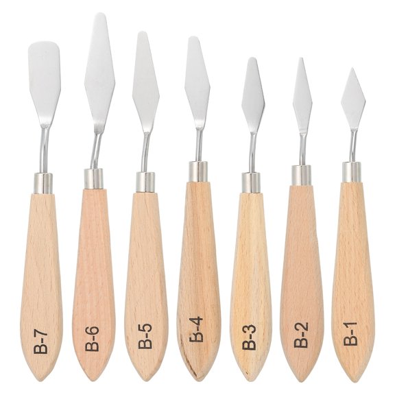 Uxcell Painting Knife Set, 7Pcs Spatula Palette Knife Scraper for Acrylic Painting