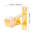 thumbnail image 2 of 6 Pcs Support de Tringle à Rideau Simple en Alliage d'Aluminium Doré Robuste pour Cuisine, 2 of 9