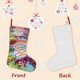 thumbnail image 3 of Rainbow Rangers Tema: Calcetines de Navidad, fino lino blanco para colgar en escaleras y chimenea, decoración navideña para el hogar, regalo de Navidad.54cm×38cm, 3 of 5