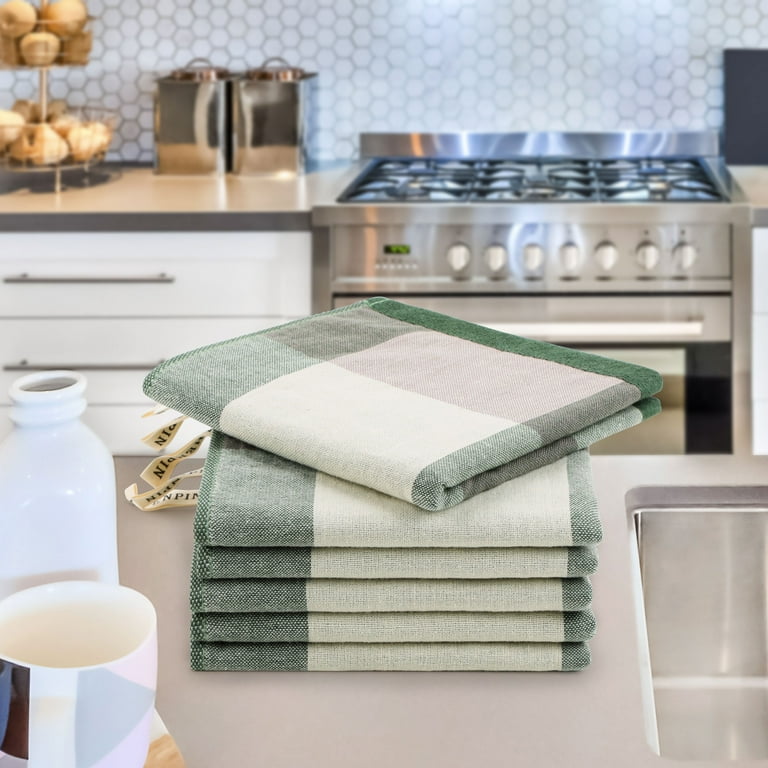 Unique Bargains Cotton Thick And Absorbent Kitchen Towels 13 X 13