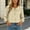 Khaki, variant on IUYRTFE Women's Ruffle Peter Pan Collar Blouse Long Sleeve Half Button Front Casual Loose Fit Top
