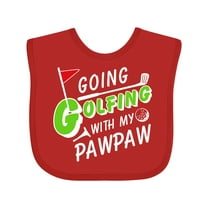 Inktastic Going Golfing with My Pawpaw- Kids Golf Boys or Girls Baby Bib