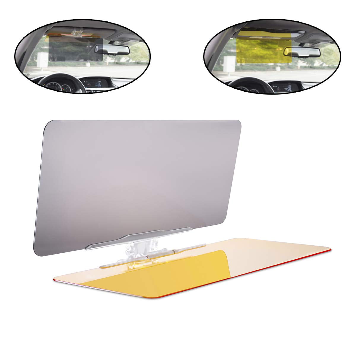 lebogner Auto AntiGlare Day and Night Vision Sun Visor, Multi