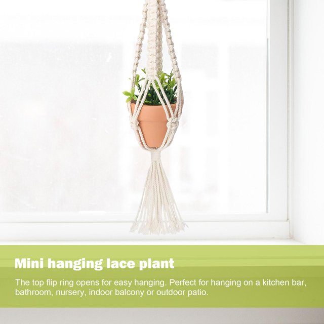 Colgante De Coche Colgadores de macramé para plantas, adornos colgantes bohemios, paquete de 3 (2) Wdftyju Libre de BPA