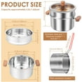 thumbnail image 2 of 3n1 Stainless Steel Steamer Pot with Steamer Insert and Mesh Basket 2.6Quart Stock Pot with Lid and Handle for Gas Stove Induction Cooktop, 2 of 12