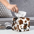 thumbnail image 6 of Rateoe Cow Tie Dye Pattern Tissue Box Cover, Modern Square Decorative Leather Facial Paper Case Organizer Holder Dispenser 5X5X5'', 6 of 7
