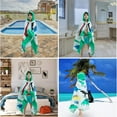 thumbnail image 4 of Toalla de baño de playa con capucha para niños pequeños, niños y niñas de 3 a 12 años, tamaño 24 x 47 pulgadas, algodón súper suave y absorbente para baño, piscina, playa, bata de baño, tema Corsair Ormromra WMZL-1024-2, 4 of 5