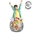 thumbnail image 3 of Abstract Storage Toy Bag Chair, Swirling Curly Stripes Forming Funky Overlapping Circles Contemporary, Stuffed Animal Organizer Washable Bag, Large Size, Cocoa and White, by Ambesonne, 3 of 3