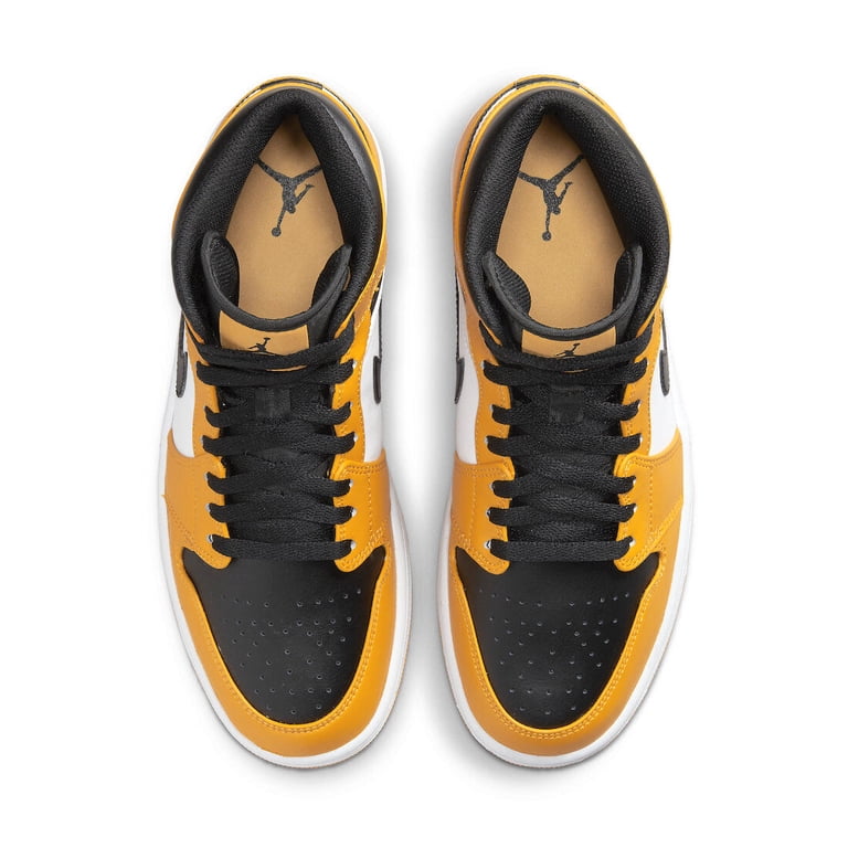 Air Jordan 1 Mid Men's Shoes Taxi-Black-White 554724-701 - Walmart.com
