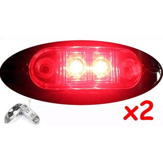 2x 23-LED Amber Stop Turn Brake Rear Marker Light Bar For Truck RV Trailer