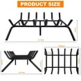 thumbnail image 2 of YANGLI 21-Inch High Heavy Duty Cast Iron Fireplace Grate with Log Holder, for Indoor Fireplace & Outdoor Fire Pit, 2 of 5