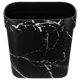 thumbnail image 1 of unbranded Basurero Plástico Ovalado Con Patrón Mármol Para Y De Limpiar Negro, 1 of 6
