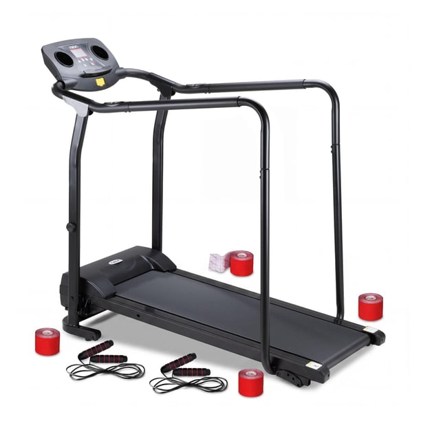 Caminadora Eléctrica Plegable Inclinación de 3 Niveles + Cuerdas Saltar Kit Ejercicio 7 piezas